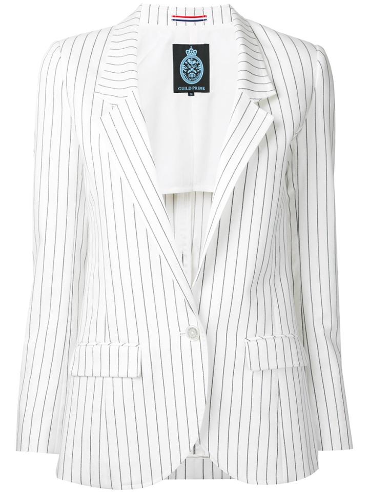 Guild Prime Striped Blazer - White