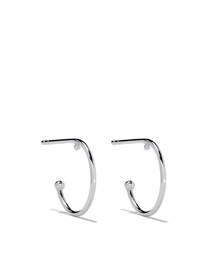 Wouters & Hendrix Gold 18kt Gold Small Hoop Earrings - White Gold