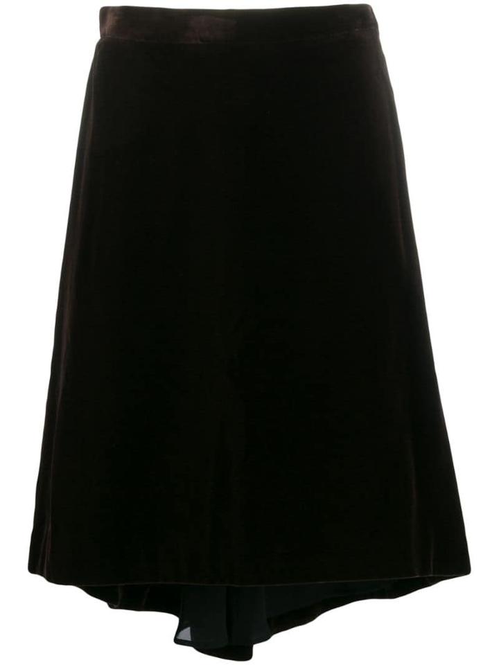 Yves Saint Laurent Pre-owned 1990's Elongated Back Skirt - Brown