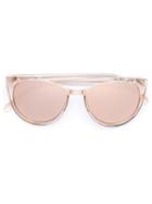 Linda Farrow - Round Framed Sunglasses - Women - Acetate - One Size, Women's, Yellow/orange, Acetate