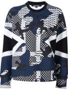 Neil Barrett Patterned Camouflage Sweatshirt, Women's, Size: Medium, Black, Cotton/rayon