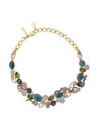 Oscar De La Renta Crystal And Resin Necklace - Gold