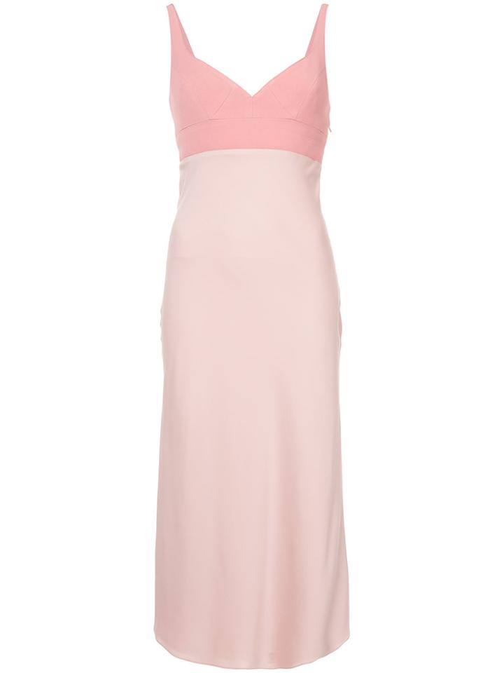 Tome Fitted Midi Dress - Pink & Purple