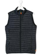 Save The Duck Kids Padded Zipped Vest - Blue