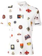 Alexander Mcqueen Badge Print Polo Shirt, Men's, Size: Xl, White, Cotton