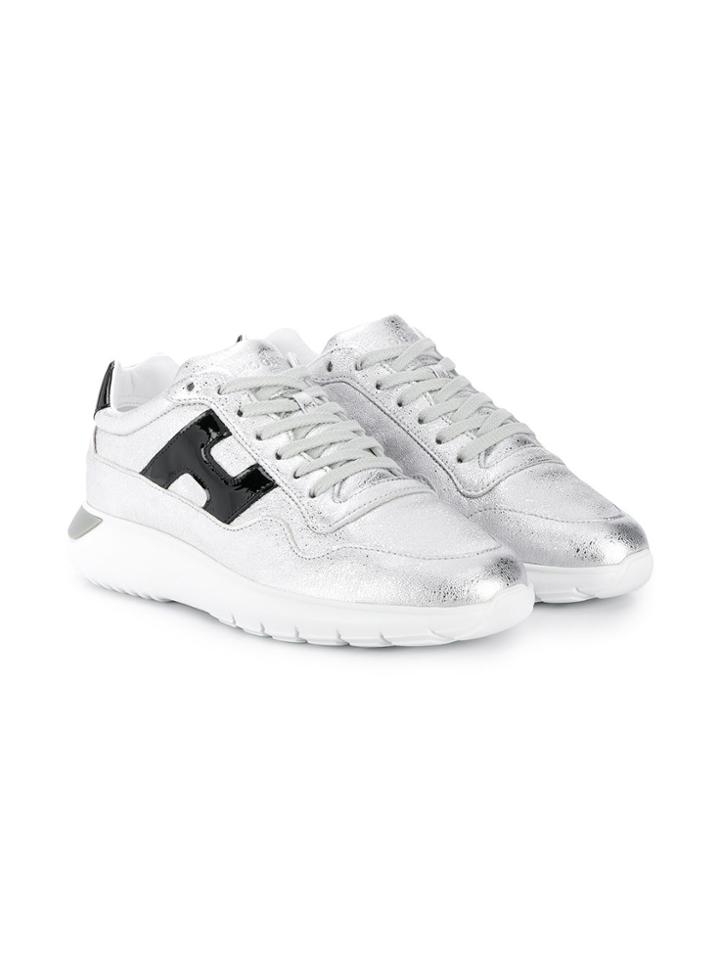 Hogan Kids Teen Interactive Sneakers - Silver