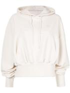 We11done Circle Logo Cropped Hoodie - Neutrals