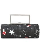Elisabeth Weinstock Printed Snake Skin Clutch - Black