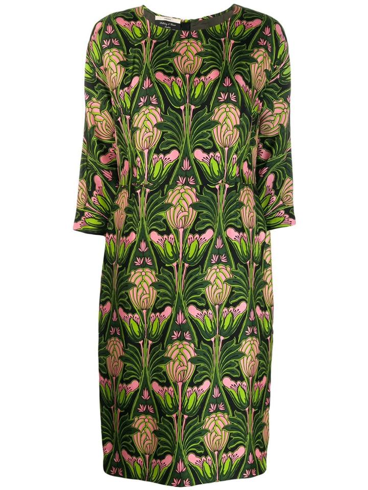 Prada Pre-owned Arabesque Print Dress - Green