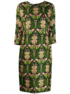 Prada Pre-owned Arabesque Print Dress - Green