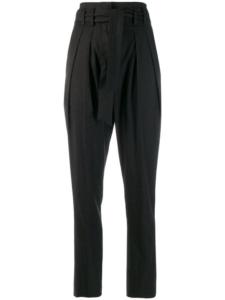 Iro High Waisted Tapered Trousers - Grey