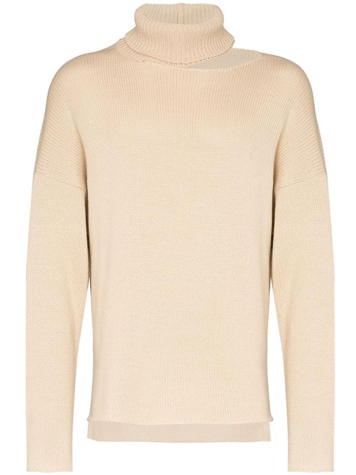 Sulvam Roll Neck Sweater - Neutrals