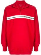 Supreme Logo Stripe Pullover - Red