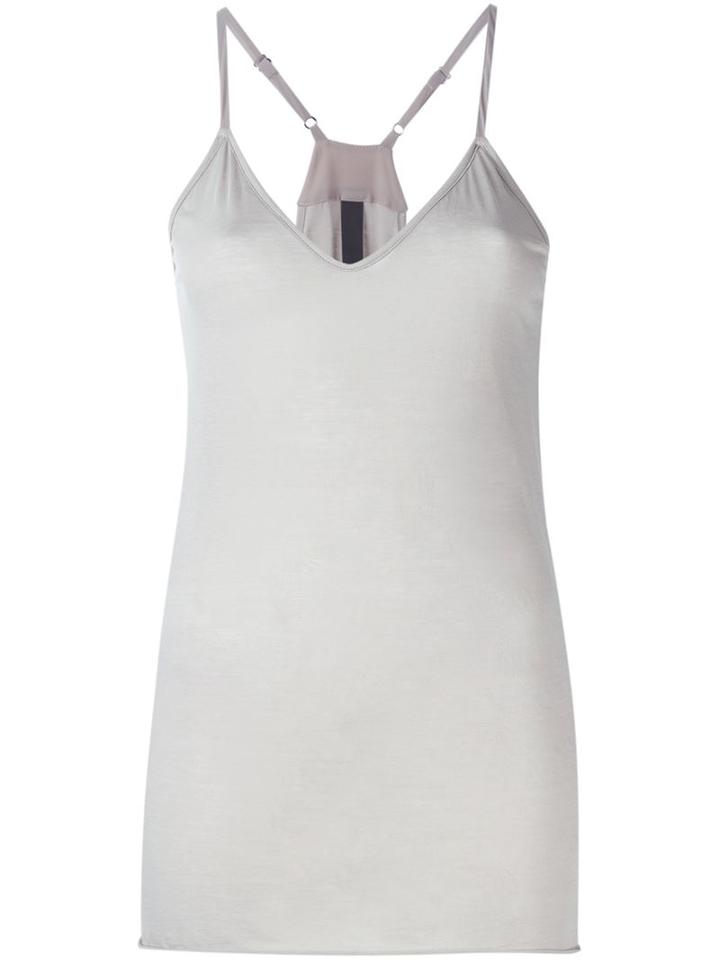 Ilaria Nistri V-neck Cami Top, Women's, Size: Medium, Grey, Cotton/silk