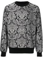 Dolce & Gabbana Heraldic Dg Patch Jacquard Sweatshirt - Silver