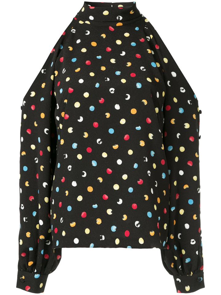Anna October Dotted Blouse - Black