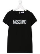 Moschino Kids Teen Sequinned Logo T-shirt - Black
