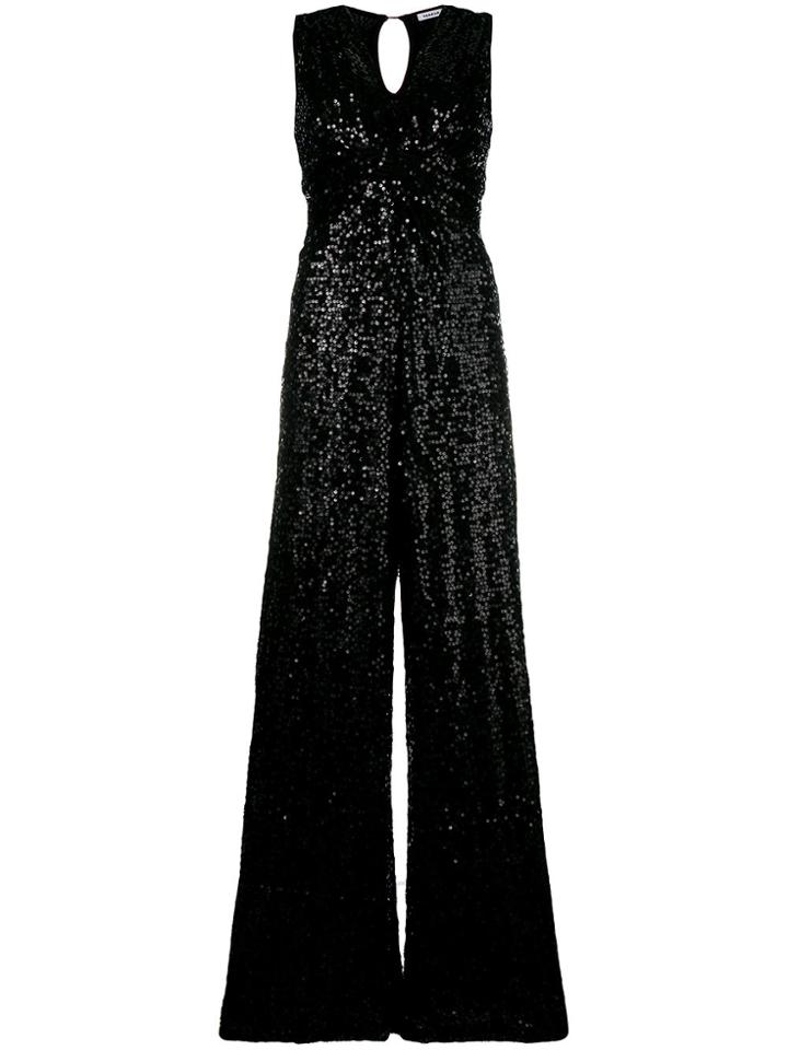 P.a.r.o.s.h. Sleeveless Sequin Jumpsuit - Black