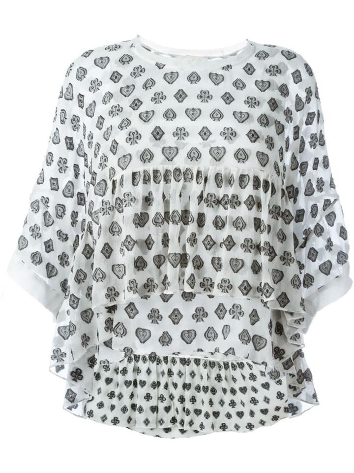 Chloé Mini Playing Card Jacquard Blouse