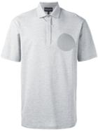 Emporio Armani Logo Patch Polo Shirt, Men's, Size: Medium, Grey, Cotton
