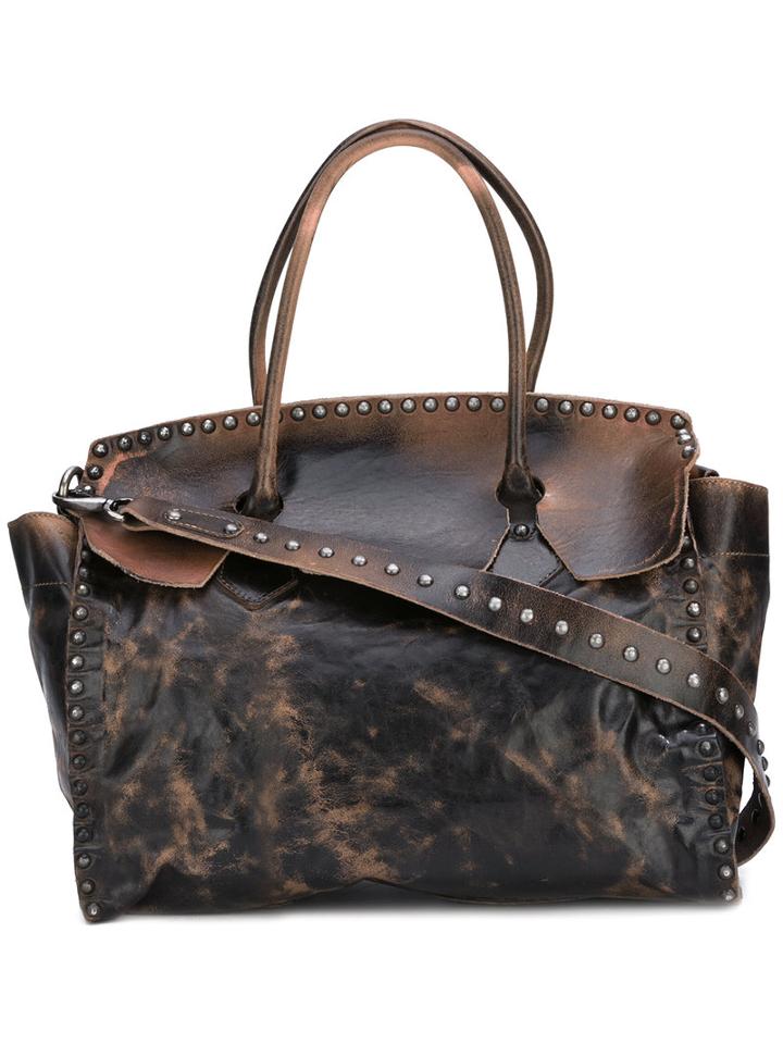 Giorgio Brato Stud-embellished Tote, Women's, Brown, Leather