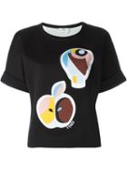 Fendi 'id-ea' T-shirt, Women's, Size: 42, Black, Cotton/polyamide