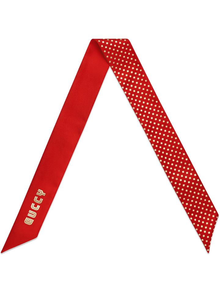 Gucci Guccy Silk Neck Bow - Red