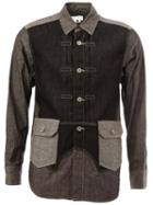 Ganryu Comme Des Garcons Patchwork Denim Shirt, Men's, Size: Medium, Grey, Cotton
