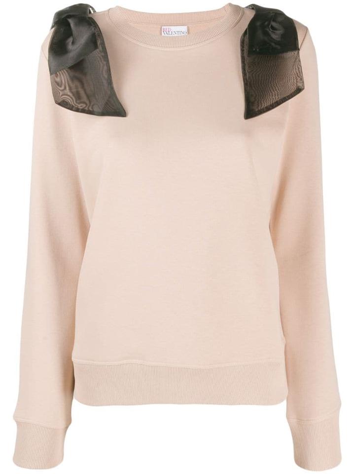 Red Valentino Shoulder Bow Sweatshirt - Neutrals