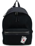 Saint Laurent Sl Playing Cards City Backpack - Black
