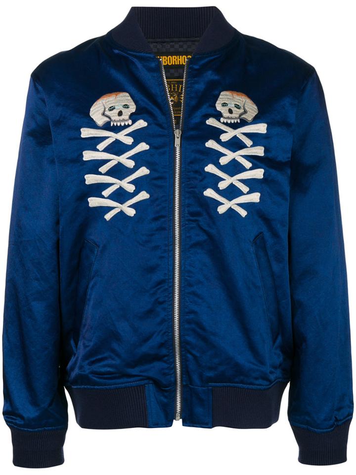 Neighborhood Skull Bomber Jacket - Blue