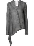 Lost & Found Rooms Asymmetric Long-sleeve Top - Grey