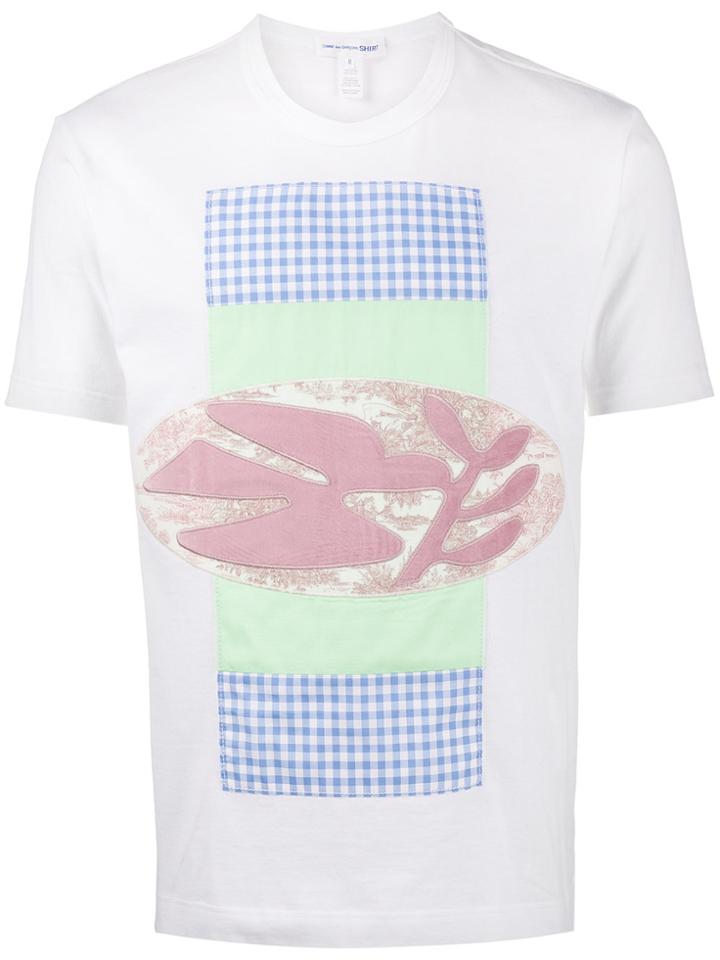 Comme Des Garçons Shirt Multi Patch Short Sleeve T-shirt - White