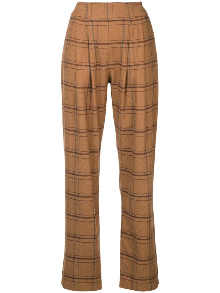 Matin Pleated Front Trousers - Brown