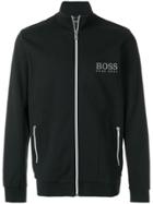 Boss Hugo Boss Logo Print Zipped Sweatshirt - Black