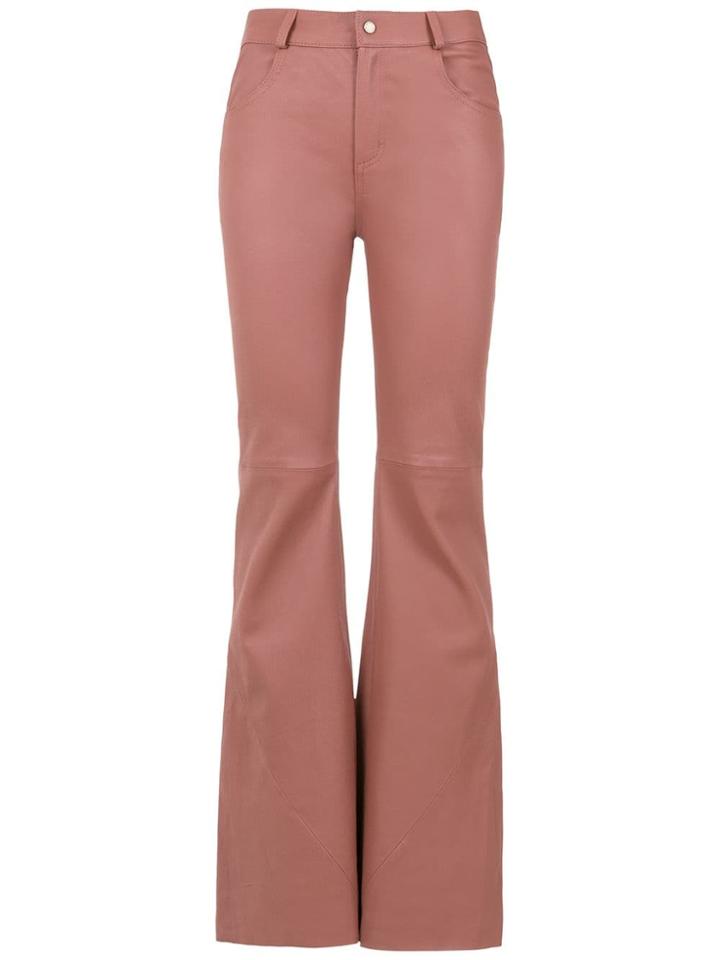 Clé Leather Trousers - Pink & Purple