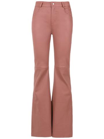 Clé Leather Trousers - Pink & Purple