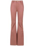 Clé Leather Trousers - Pink & Purple