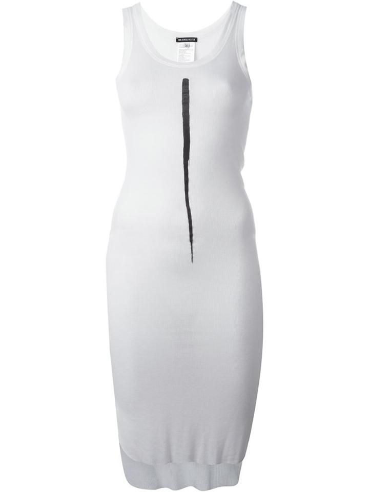 Ann Demeulemeester Long Front Print Tank Top