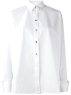 Paul Smith Button Detail Oversized Shirt, Women's, Size: 42, White, Cotton/cupro
