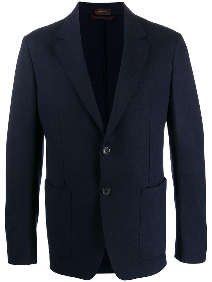Ermenegildo Zegna Cashmere Single Breasted Blazer - Blue