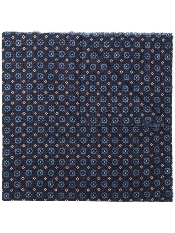 Altea Floral Print Scarf - Blue