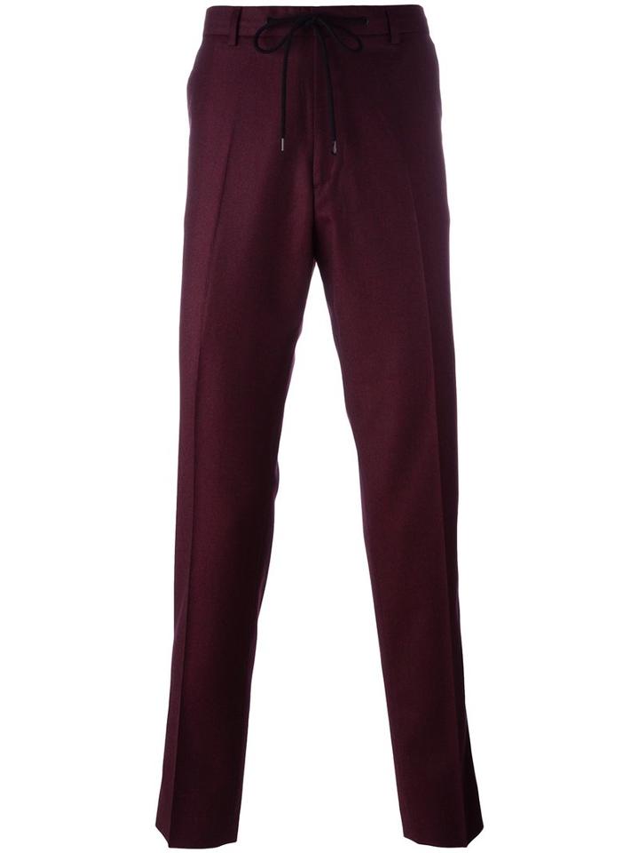 Kenzo - Straight-leg Trousers - Men - Wool - M, Red, Wool