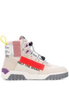 Diesel Colour-block Logo Sneakers - Neutrals