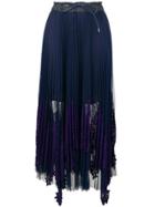 Sacai Pleated Lace Skirt - Blue