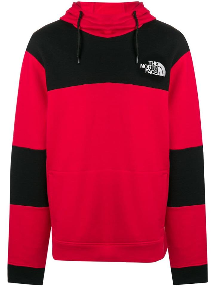The North Face Colour Block Logo Hoodie - Red