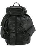 Julius Cargo Pocket Backpack - Black