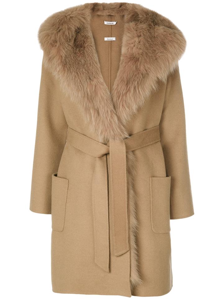 P.a.r.o.s.h. Classic Belted Coat - Brown
