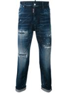 Dsquared2 - Distressed Skinny Jeans - Men - Cotton/spandex/elastane/wool - 50, Blue, Cotton/spandex/elastane/wool