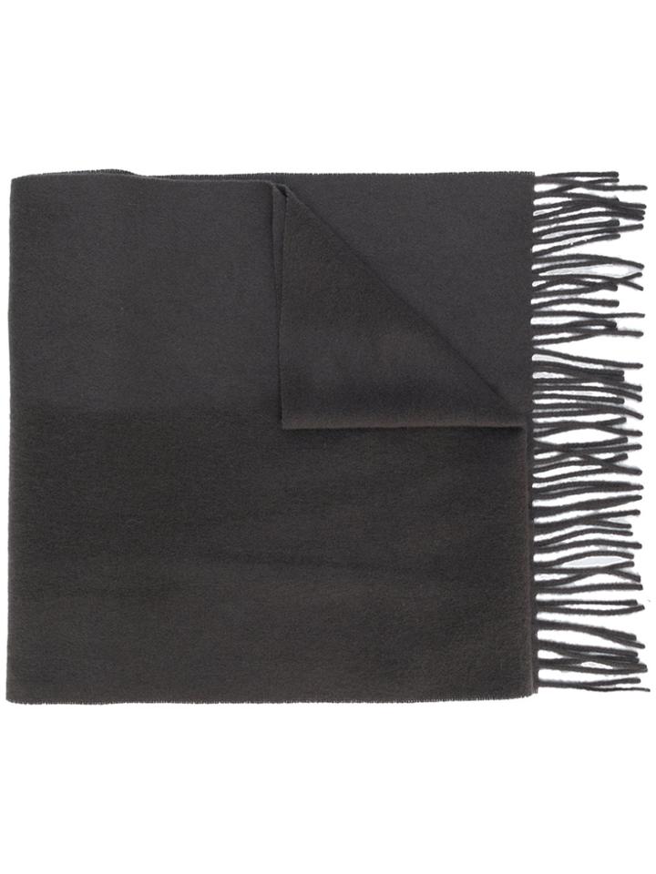 A.p.c. Fringed Hem Scarf - Grey